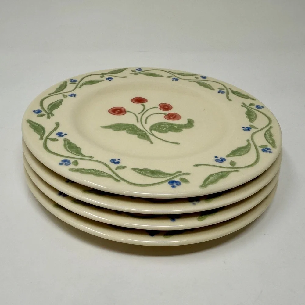 Pfaltzgraff Heirloom Dessert Plates Set of 4 CherryFloral 8